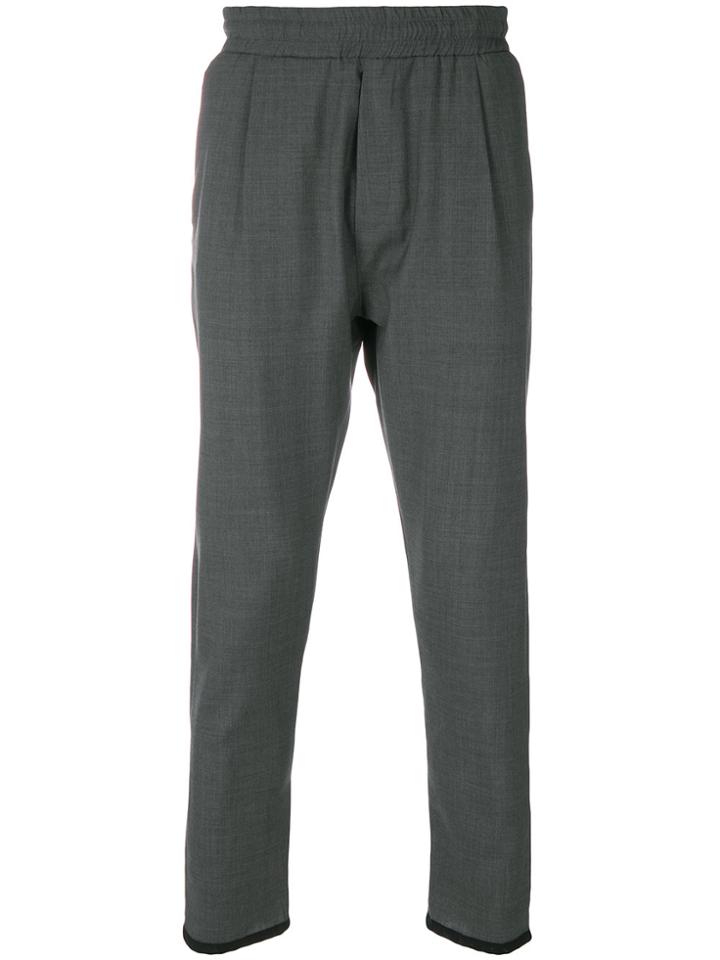 Low Brand Straight Leg Trousers - Grey