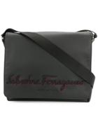 Salvatore Ferragamo Embroidered Messenger Bag - Black