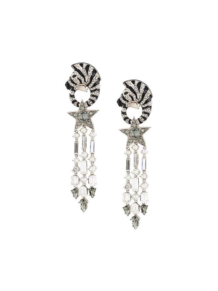 Roberto Cavalli 'zebra' Earrings, Women's, Metallic