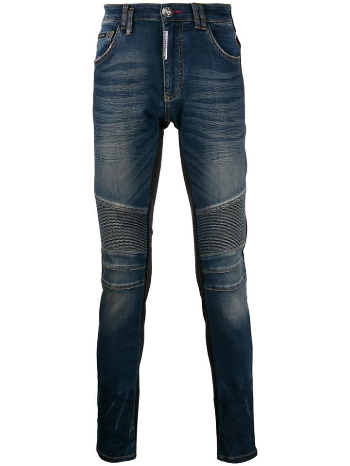 Philipp Plein Biker Statement - Blue