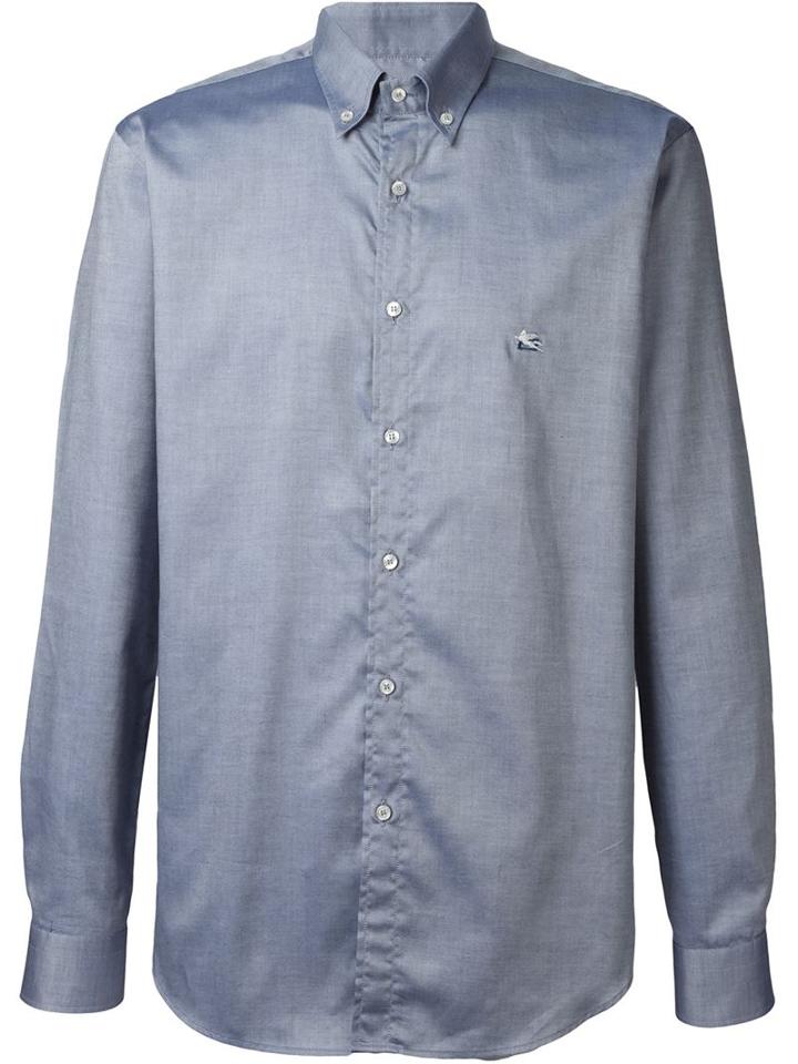 Etro - Classic Button Down Shirt - Men - Cotton - 43, Blue, Cotton