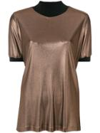 Fabiana Filippi Contrast Metallic Blouse - Brown