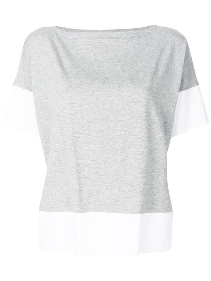 Le Tricot Perugia Colour Block T-shirt - Grey