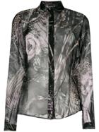 Just Cavalli New World Print Shirt - Black