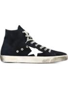 Golden Goose Deluxe Brand Francy Hi-top Sneakers, Men's, Size: 39, Blue, Suede/leather/rubber