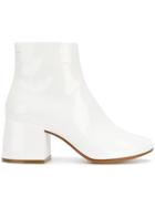 Mm6 Maison Margiela Block Heel Boots - White