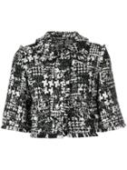 Dolce & Gabbana Tweed Cropped Jacket - Black