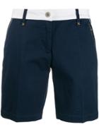 Ea7 Emporio Armani Contrast Waistband Shorts - Blue