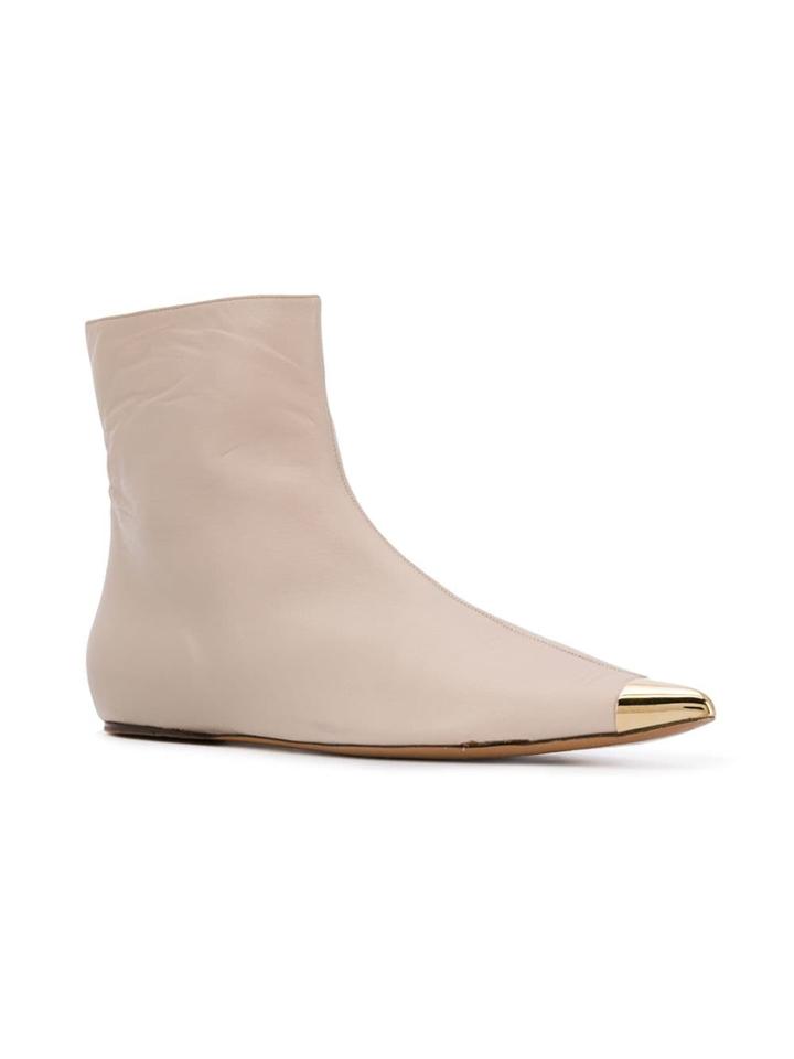 Marni Flat Ankle Boots - Neutrals