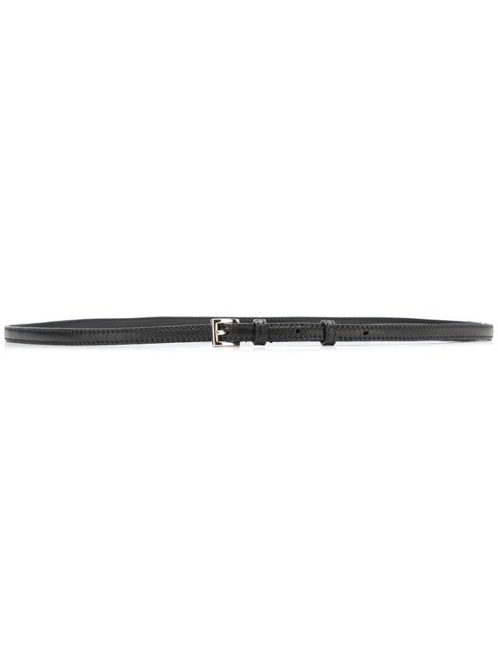 Prada Skinny Buckle Belt - Black