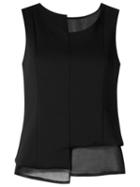 Gloria Coelho Asymmetric Blouse, Women's, Size: 36, Black, Silk/cotton/lyocell
