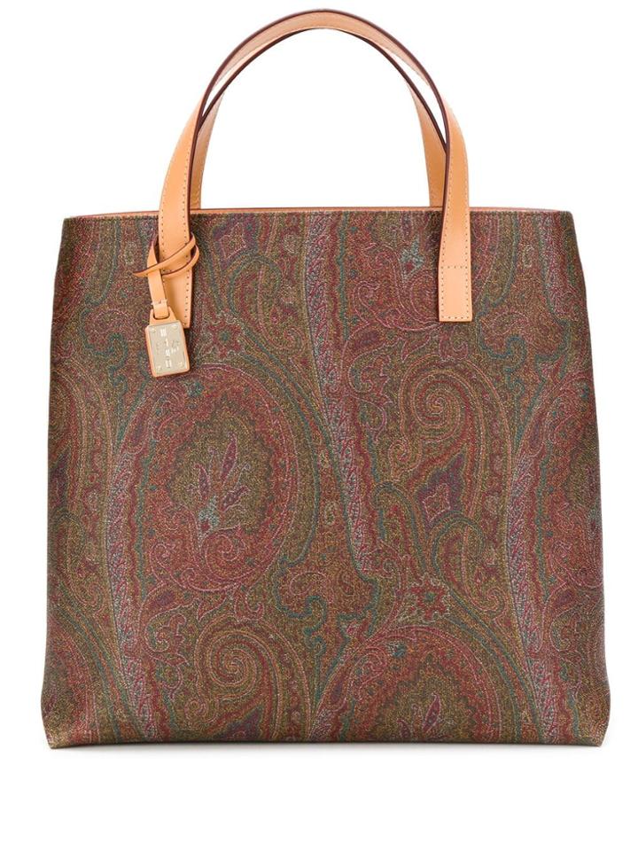 Etro Paisley Print Tote Bag - Neutrals