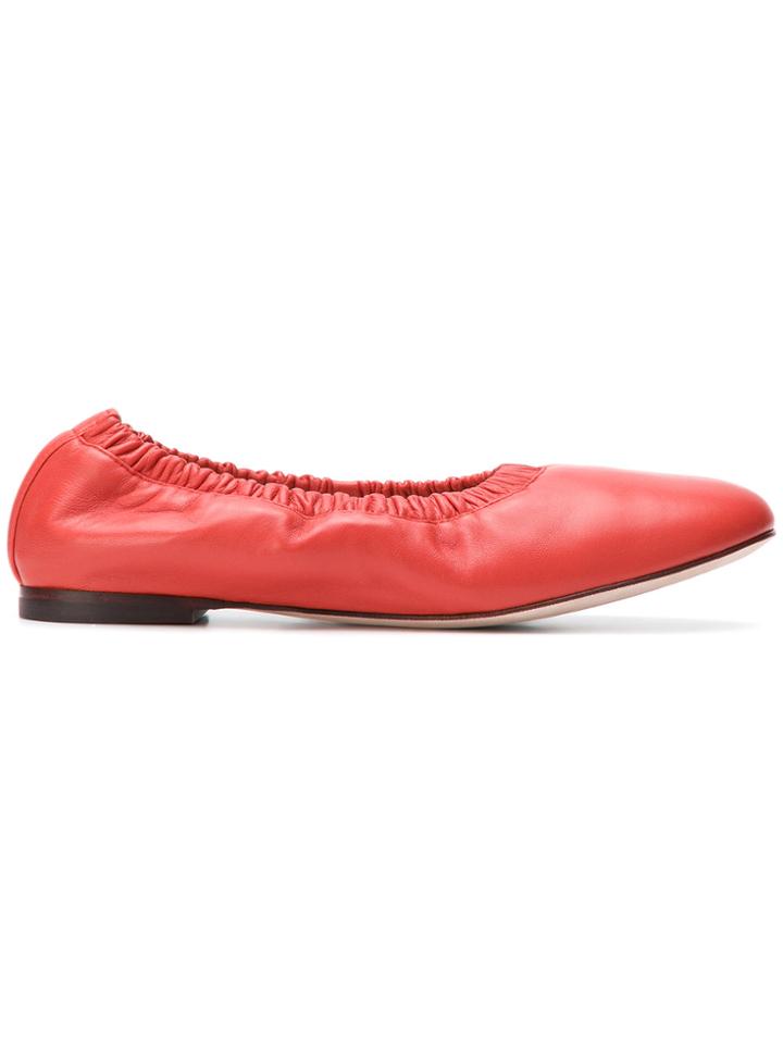 Stuart Weitzman Gina Ballerina Shoes - Red