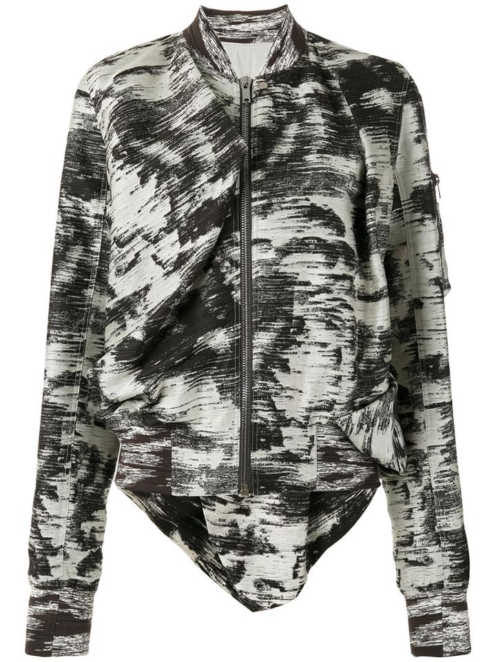 Rick Owens Swoop Bomber Jacket, Women's, Size: 44, Black, Silk/cotton/cupro