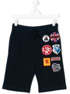 Dsquared2 Kids Multipatches Drawstring Shorts - Blue
