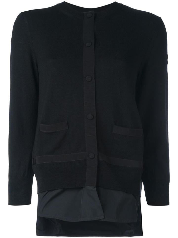 Moncler Layered Cardigan - Black