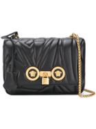 Versace Medium Quilted Icon Shoulder Bag - Black