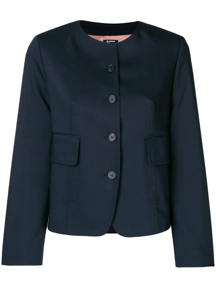 Jil Sander Classic Fitted Jacket - Blue