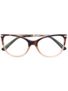 Bulgari - Cat Eye Glasses - Women - Acetate/metal - 55, Brown, Acetate/metal