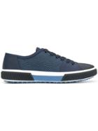 Prada Mesh Lace-up Sneakers - Blue