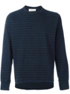Universal Works Striped Sweatshirt, Men's, Size: Large, Blue, Cotton