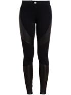 Givenchy Panelled Leggings, Women's, Size: 40, Black, Lamb Skin/polyamide/spandex/elastane/viscose