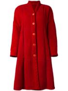 Gianfranco Ferre Vintage Oversized Faux Fur Coat - Red