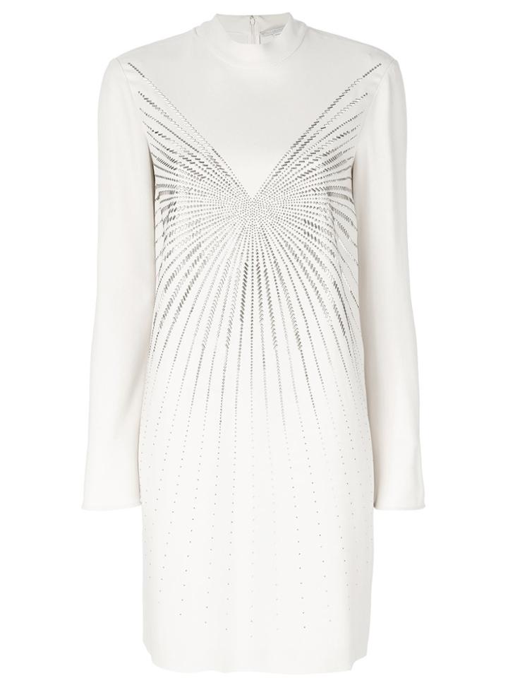 Stella Mccartney Embellished High Neck Mini Dress - Nude & Neutrals