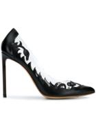 Francesco Russo Pattern Embellished Pumps - Black