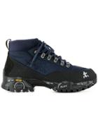 White Premiata Logo Lace-up Boots - Blue