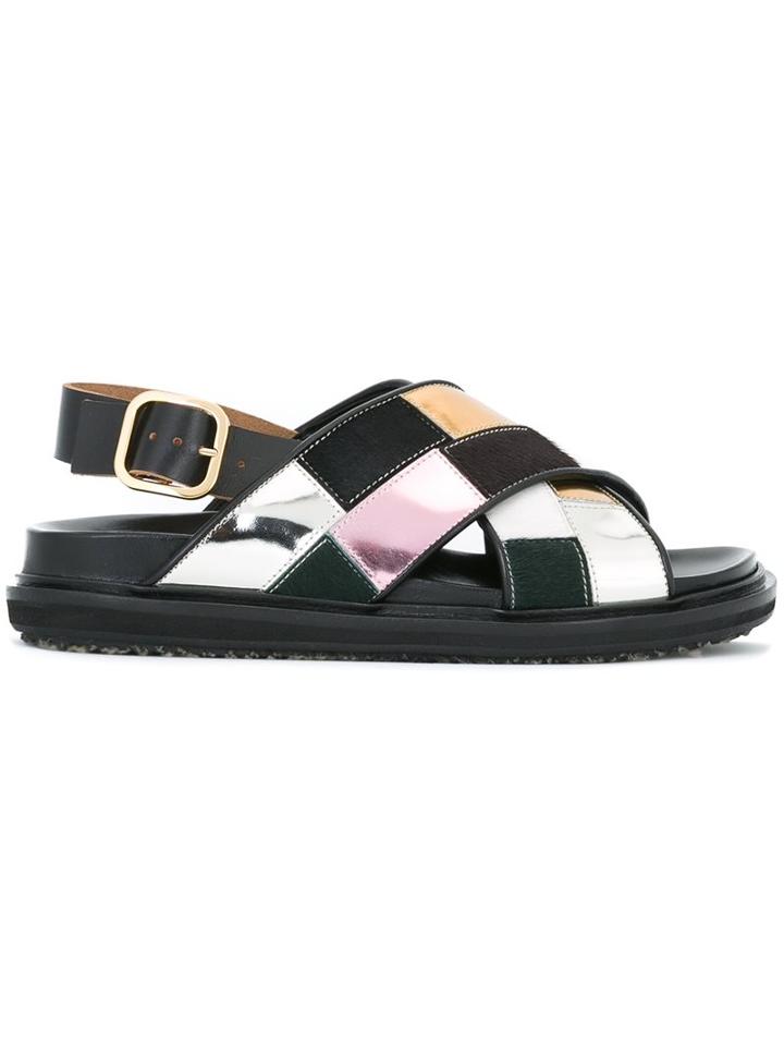Marni Colour Block Fussbett Sandals