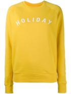Holiday Holiday Print Sweatshirt, Women's, Size: Medium, Yellow/orange, Cotton