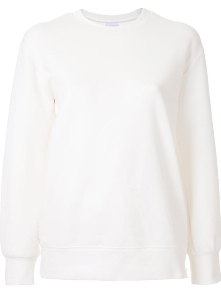 Cityshop Side Zip Detail Sweatshirt, Women's, Size: 38, White, Nylon/polyurethane/tencel