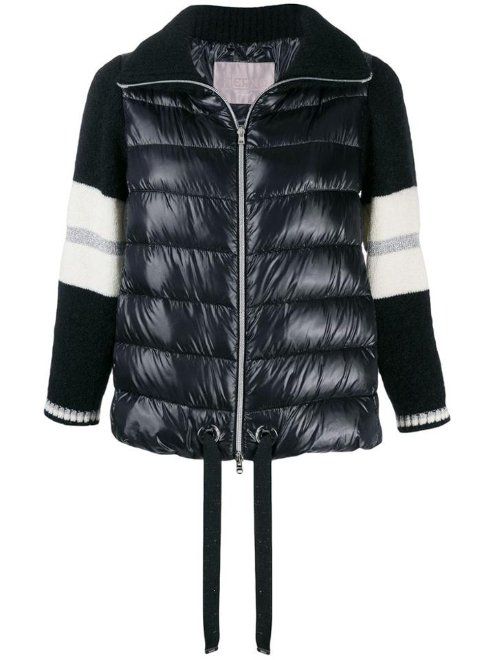 Herno Padded Wool Sleeve Jacket - Black