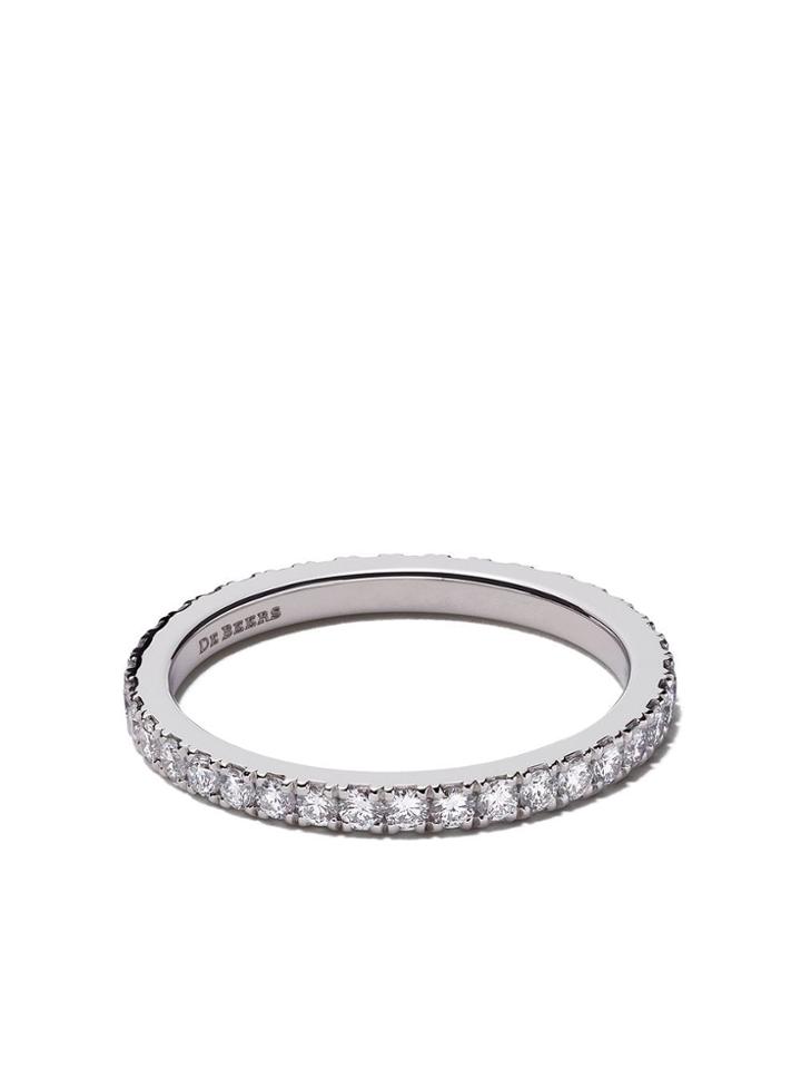 De Beers Platinum Db Classic Full Pavé Diamond Band
