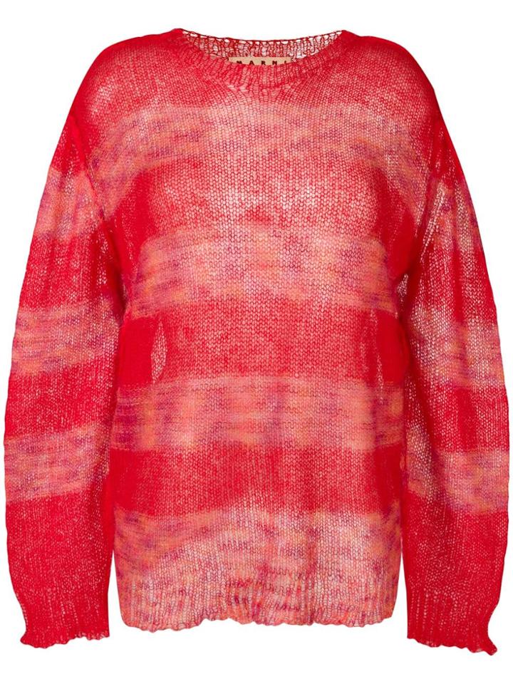 Marni Striped Jumper - Red