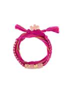 Aurelie Bidermann 'takayama' Wrap Bracelet, Women's, Pink/purple