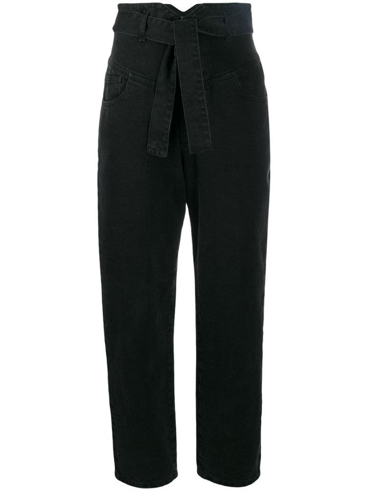 Pinko High-waisted Straight-leg Jeans - Black
