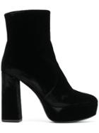 Prada Platform Ankle Boots - Black