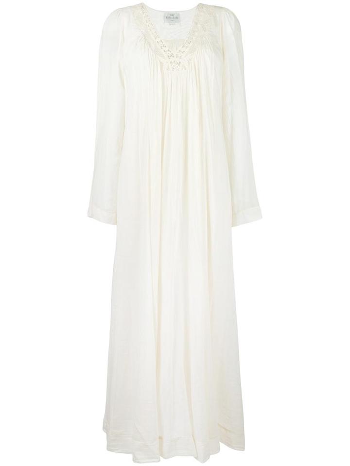 Forte Forte V-neck Shift Dress, Women's, Size: Ii, Nude/neutrals, Cotton/silk