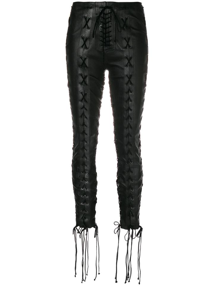 Unravel Project Laced Skinny Trousers - Black