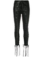 Unravel Project Laced Skinny Trousers - Black