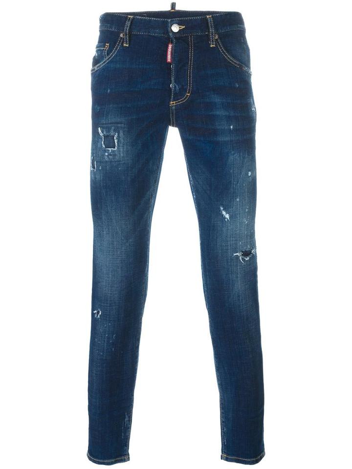 Dsquared2 'skinny' Jeans, Men's, Size: 52, Blue, Polyester/cotton/spandex/elastane