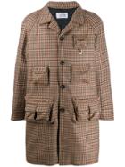 Lc23 Houndstooth Check Midi Coat - Brown