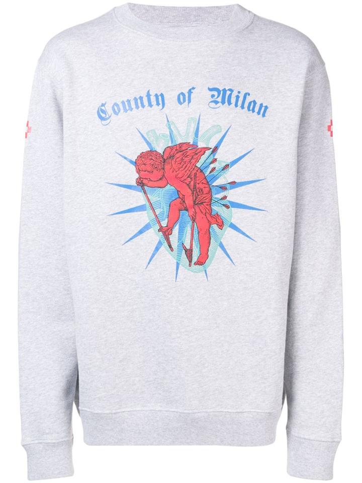 Marcelo Burlon County Of Milan Logo Print Sweatshirt - Grey