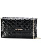 Love Moschino Snake Embossed Quilted Crossbody - Black