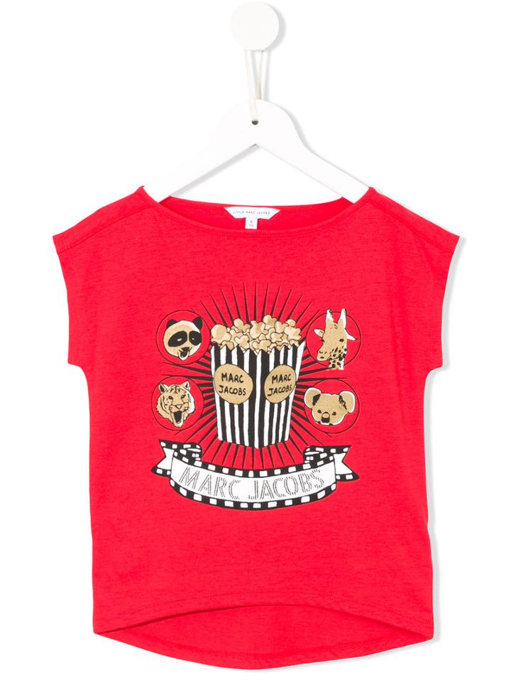 Little Marc Jacobs Popcorn Print T-shirt, Girl's, Size: 8 Yrs, Red