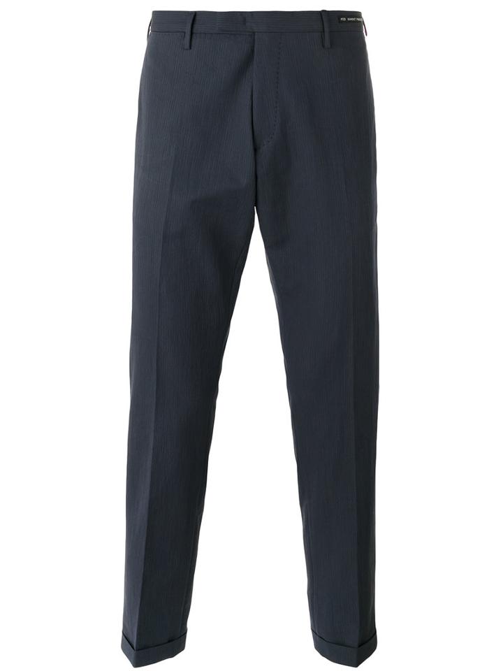 Pt01 Straight Leg Tailored Trousers, Men's, Size: 46, Blue, Cotton/polyamide