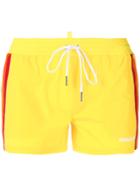 Dsquared2 Side Stripe Swim Shorts - Yellow & Orange