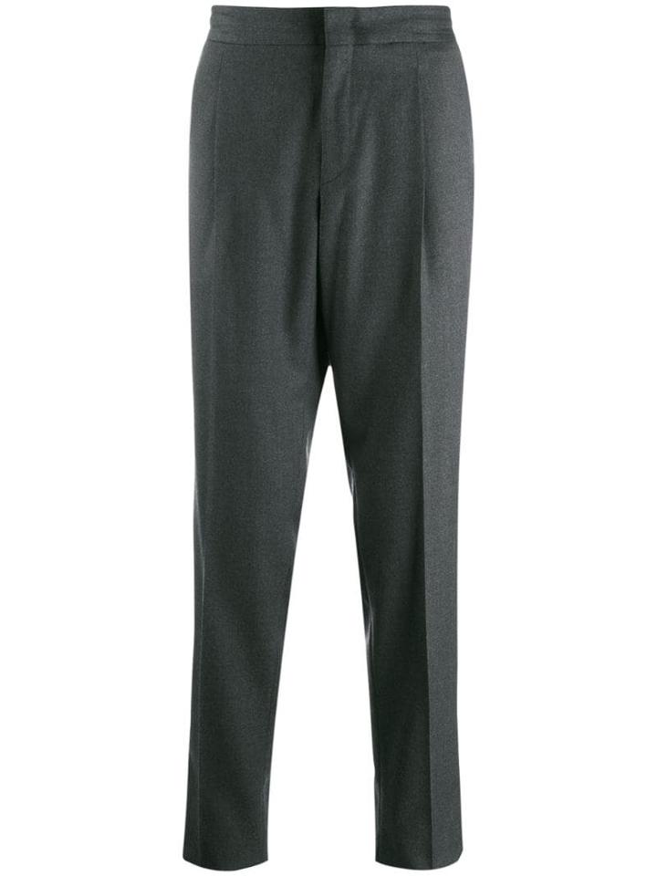 Z Zegna Slim-fit Tailored Trousers - Grey